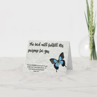 Carte Butterfly graduation Card-The Lord's Purpose