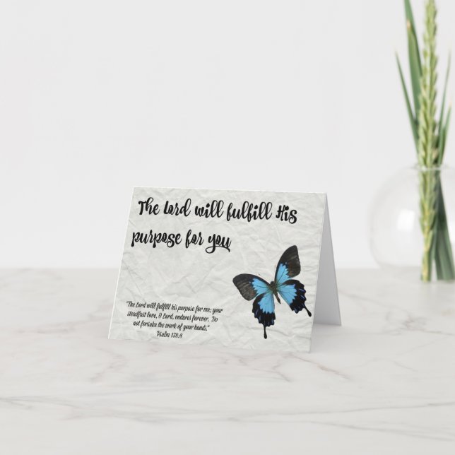 Carte Butterfly graduation Card-The Lord's Purpose (Devant)