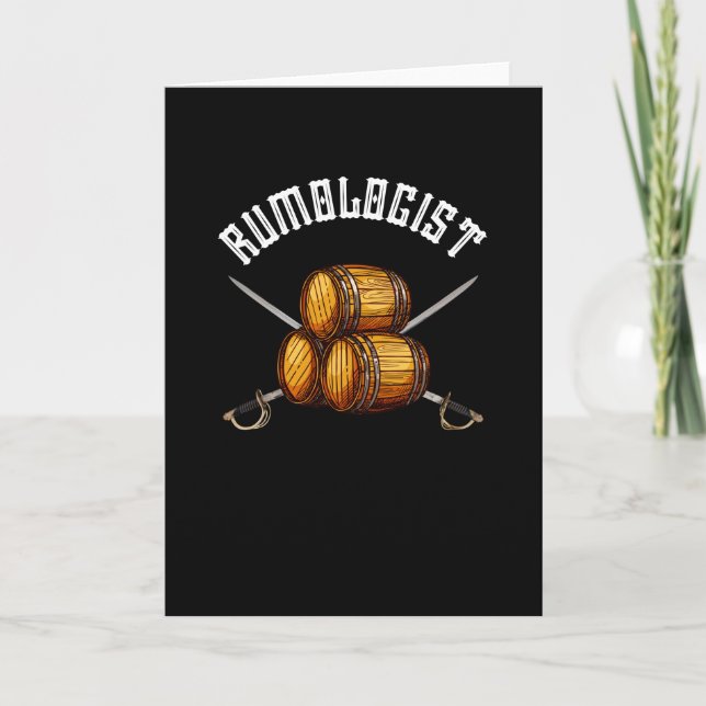 Carte Buveur de rhum rumologue Pirate Alcool Amusement F (Devant)