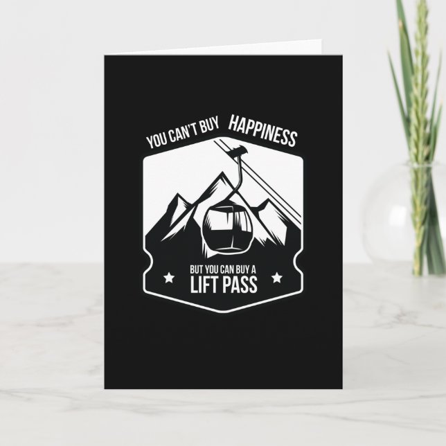 Carte Buy A Lift Pass Skiing Winter Sports (Devant)