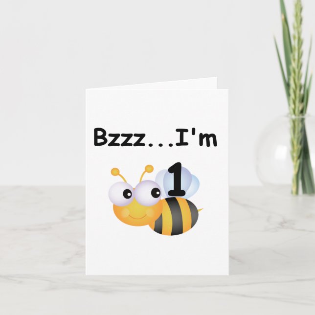 Carte Buzz Bumblebee 1er Anniversaire T-shirts et cadeau (Devant)