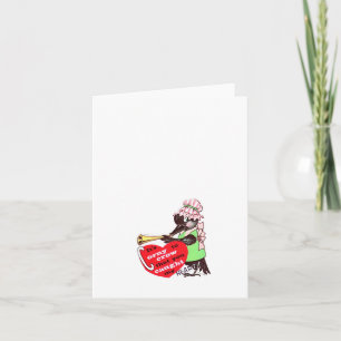 Carte C vintage pour Crow Valentine