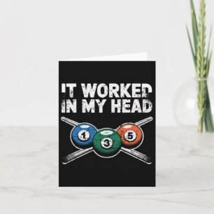 Carte Ça M'A Fonctionné Dans Mon Humour De Billard De La