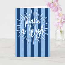 Cabana Rayures "Faites un vœu" Éclatement en bleu