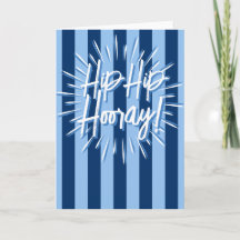 Cabana Stripes "Hip Hip Hooray" Éclatement en bleu
