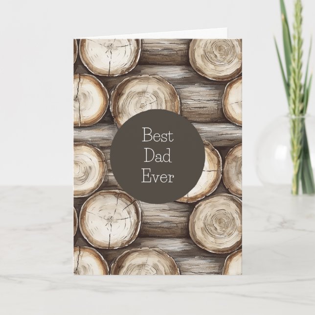 Carte Cabane en bois pour anniversaire (Devant)