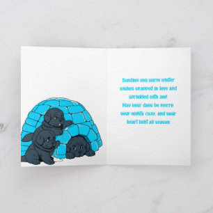Carte Cabanon pour chiots Notta Bears - Vœux chaleureux