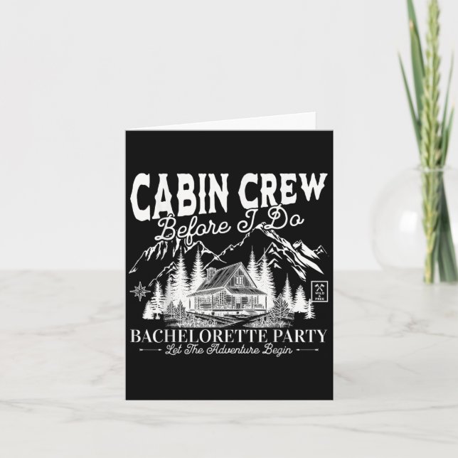 Carte Cabin Crew Before I Do Camp Bach Bachelorette Part (Devant)
