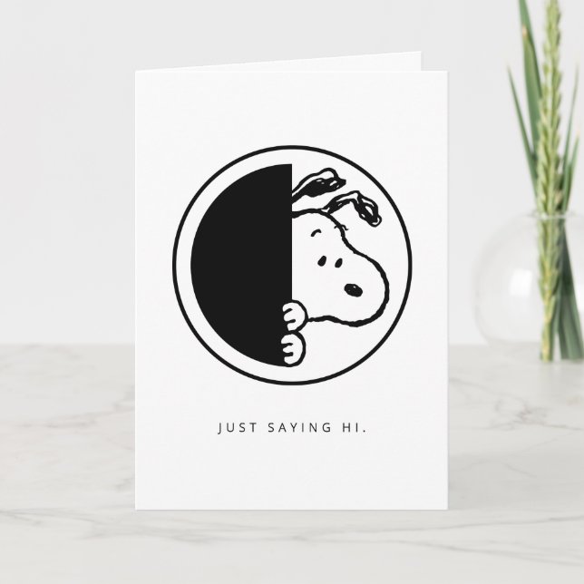 Carte cacahuètes | Snoopy Je Dis Salut | Ajouter votre p (Devant)