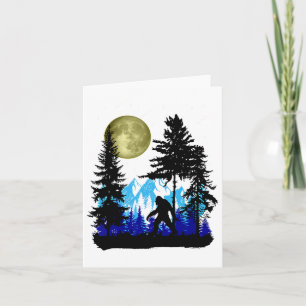 Carte Cachage Bigfoot Sous Pleine lune Pour Amateur Sasq