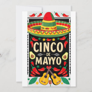 Carte Cactus de la Fête Mexicaine
