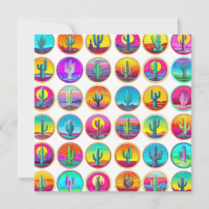 Carte Cactus pop art succulent jardinage plante jardin