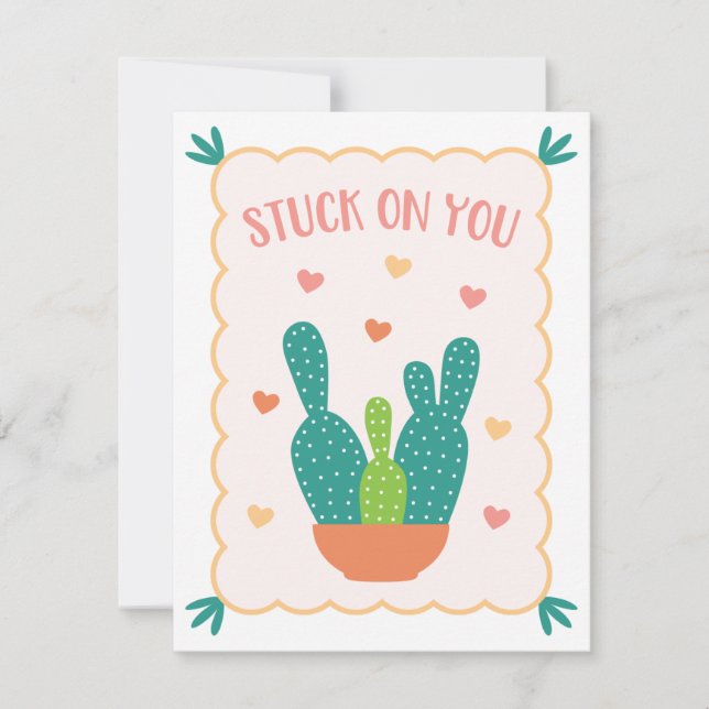 Carte Cactus Valentine's Day (Devant)