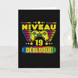 Carte Cadeau 19 ans Anniversaire Gamer Niveau 19
