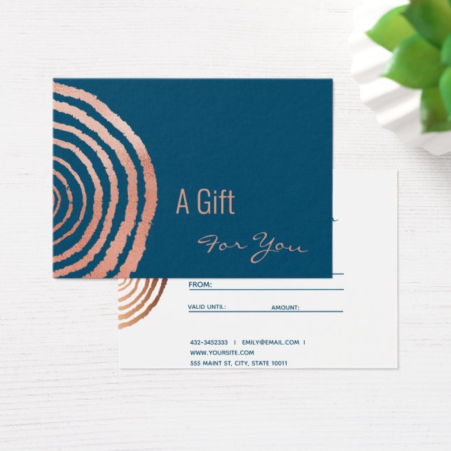Carte cadeau Abstrait Rose Gold (Bureau)