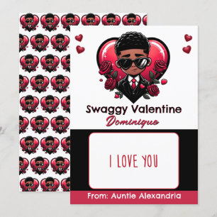 Carte cadeau African American Boy Valentine