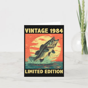Carte Cadeau âgé de 41 ans 1984 Pêcheur Poisson 41e