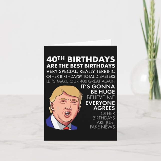 Carte Cadeau Anniversaire Funny Trump Citation Chemise P (Devant)
