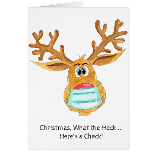 Carte cadeau Argent Enfermé Roudolph Reindeer masq (Devant)