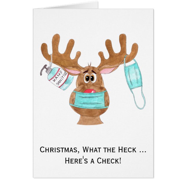Carte cadeau Argent Enfermé Roudolph Reindeer masq (Devant)