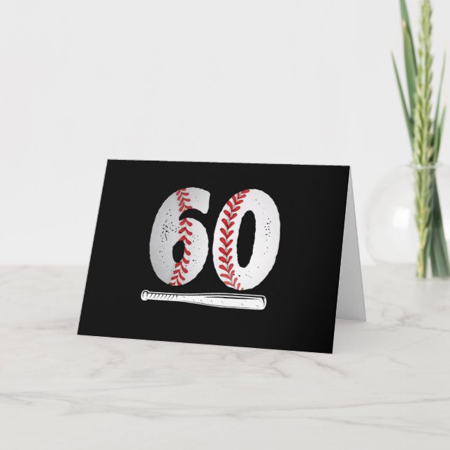 Carte Cadeau Baseball 60e Anniversaire (Devant)