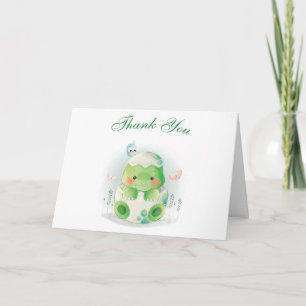 Carte Cadeau Bébé Éclosion d'Oeuf de Dinosaure Aquarelle