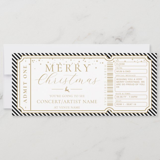 Carte cadeau Billet concert Black Stripe (Devant)