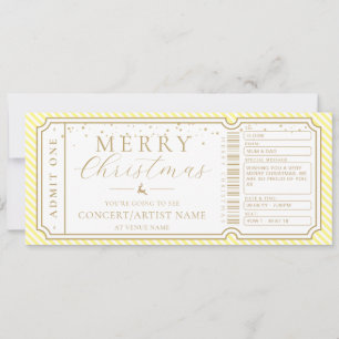 Carte cadeau Billet concert de bande jaune