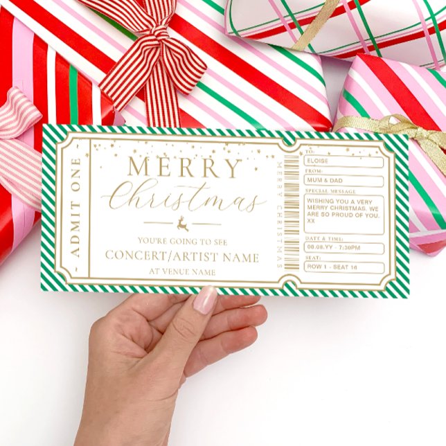 Carte cadeau Billet concert Green Stripe (Créateur téléchargé)