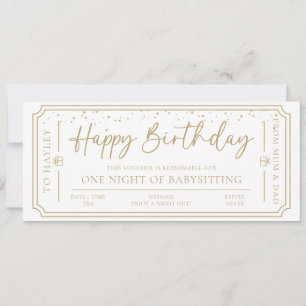 Carte cadeau Birthday Baby sitting