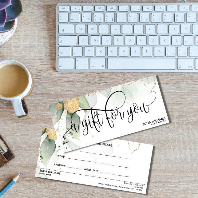 Carte Cadeau Certificat Cadeau Simple Moderne de F (Créateur téléchargé)