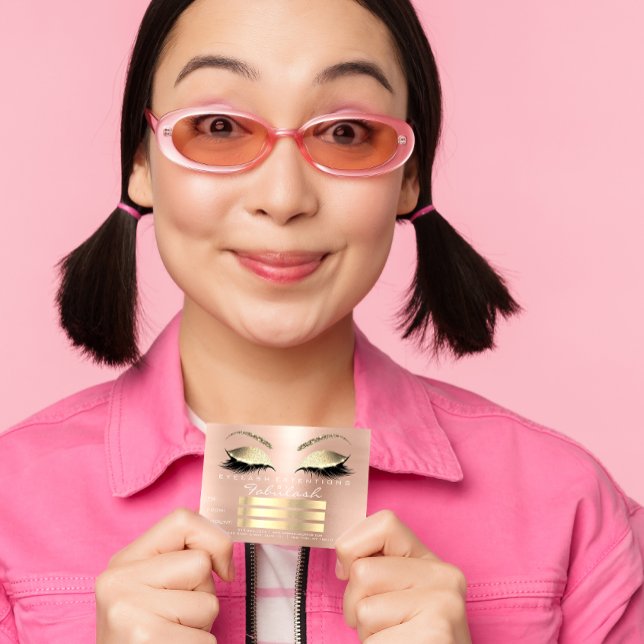 Carte Cadeau Certificat de Maquillage Luxe Cils Blanc Or (Créateur téléchargé)