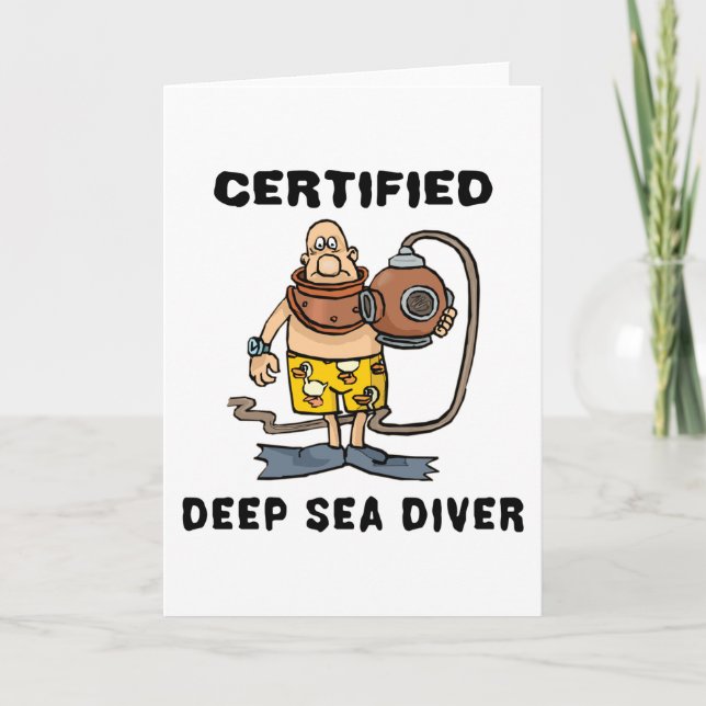 Carte Cadeau Certifié pour plongeur de mer profonde (Devant)