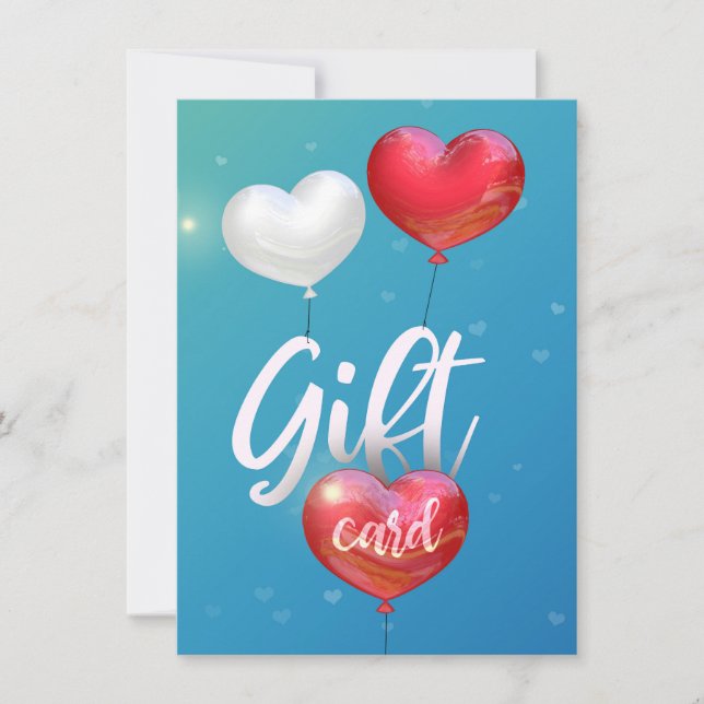 Carte cadeau Coeur Heureuse Sainte-Valentin Balloo (Devant)