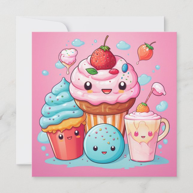 Carte cadeau Cute Kawaii (Devant)