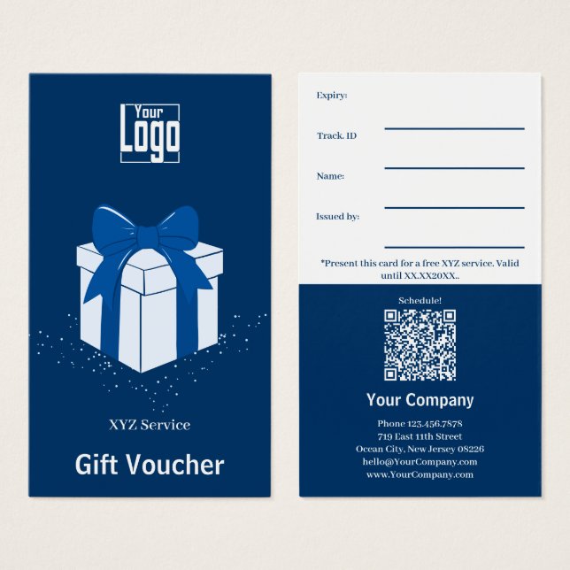 Carte cadeau d'affaires de service simple (Devant & derrière)