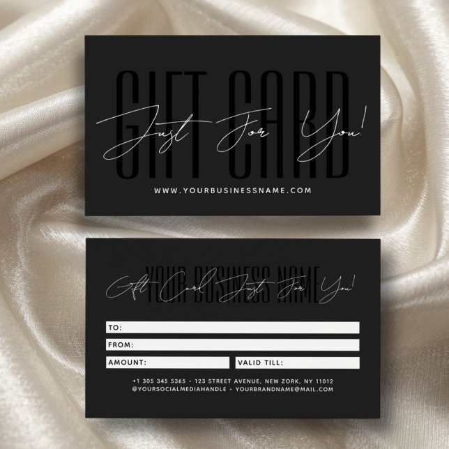 carte cadeau d'affaires typographie de script mode (Créateur téléchargé)