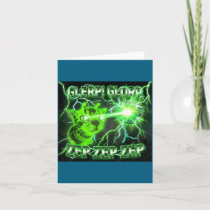 Carte Cadeau d'alien drôle de chat Gnarp Alien marrant G