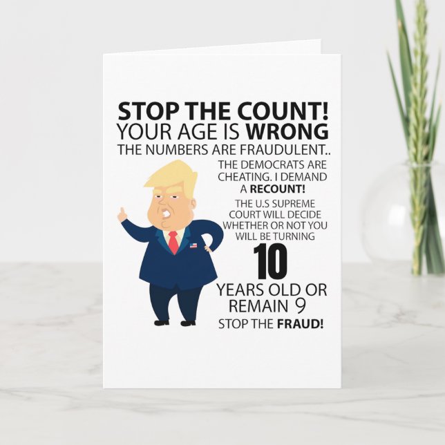 Carte Cadeau d'anniversaire drôle de 10 ans Joyeux anniv (Devant)