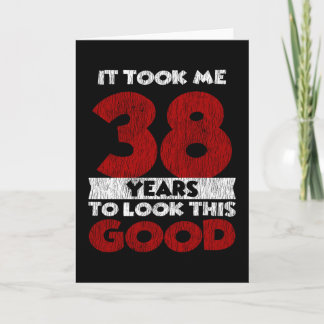 Carte Cadeau d'anniversaire drôle de 38 ans Vintage