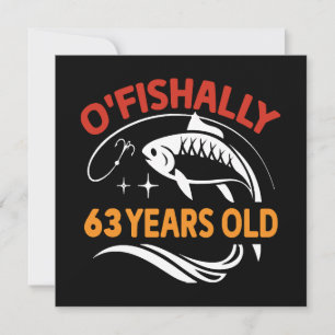 Carte Cadeau d'anniversaire drôle de 63 ans papa pêcheur