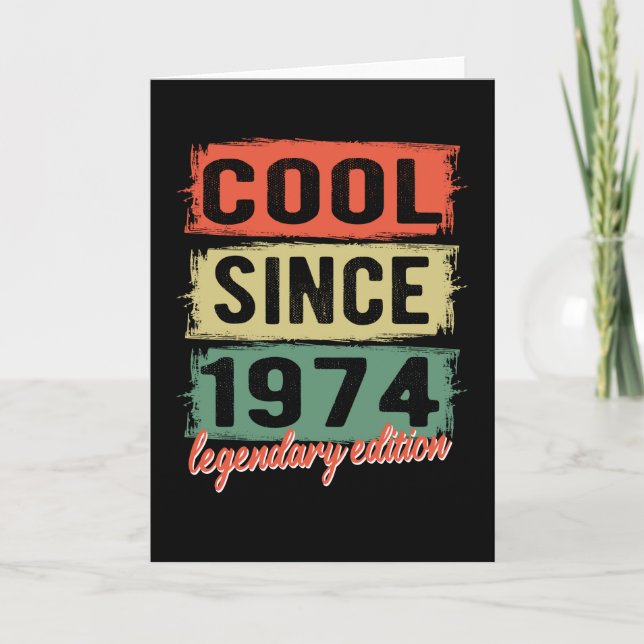 Carte Cadeau d'anniversaire Incroyable depuis 1974 (Devant)