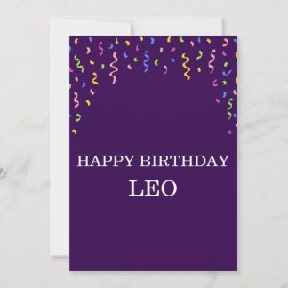 Carte Cadeau d'anniversaire Joyeux Anniversaire Confetti