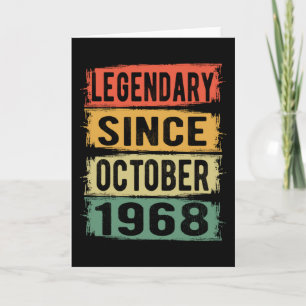 Carte Cadeau d'anniversaire octobre 1968