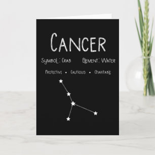 Carte Cadeau d'anniversaire pour Cancer avec horoscope d