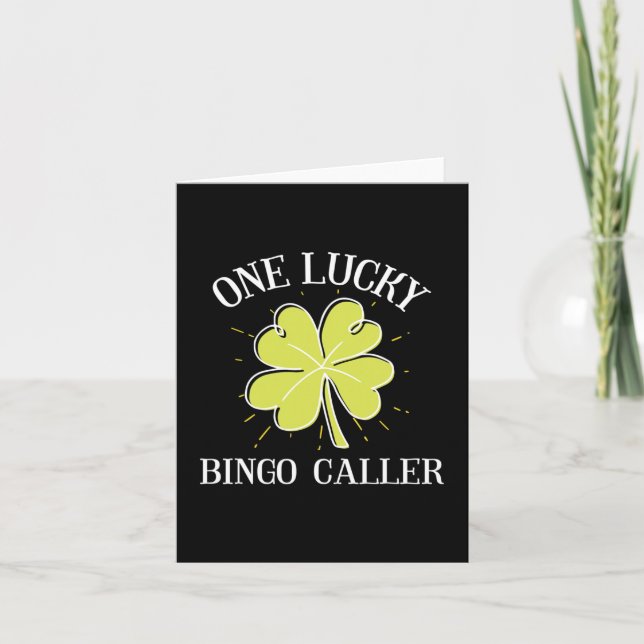 Carte Cadeau d'appelant de bingo chanceux de la Saint-Pa (Devant)