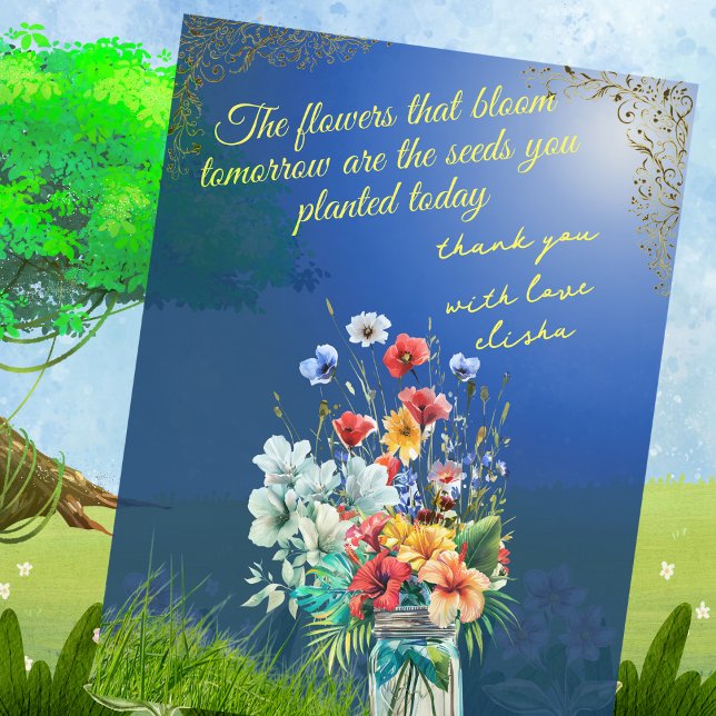 Carte cadeau d'appréciation de l'enseignant (Best teacher's appreciation customised card )