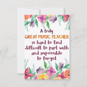 Carte Cadeau d'appréciation pour la décoration de la sal