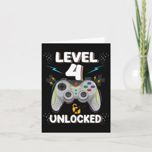Carte Cadeau de 4 ans de jeu vidéo débloqué pour garçons