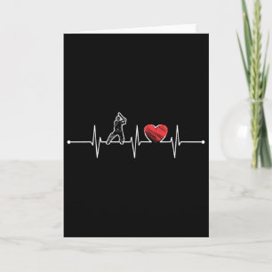 Carte Cadeau de battement de coeur de joueur de cricket 